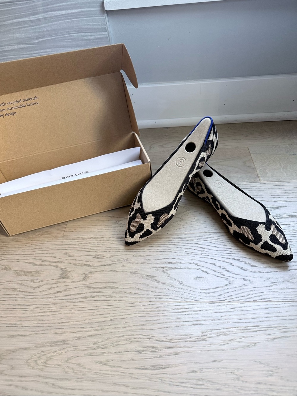 Rothy's The Point Flats in Desert Cat Leopard